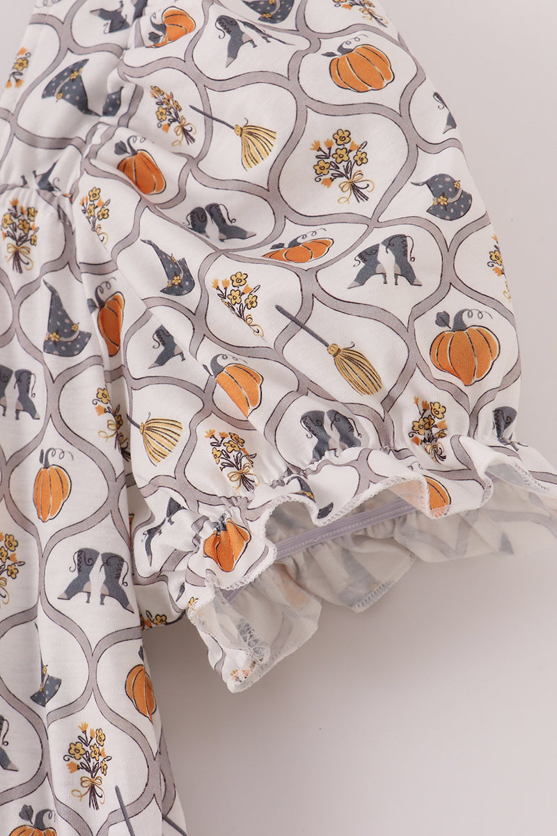 Witch pumpkin print mom dress - Aaria Tees Aaria Tees