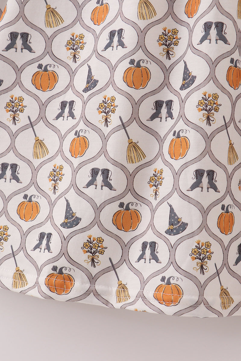 Witch pumpkin print mom dress - Aaria Tees Aaria Tees