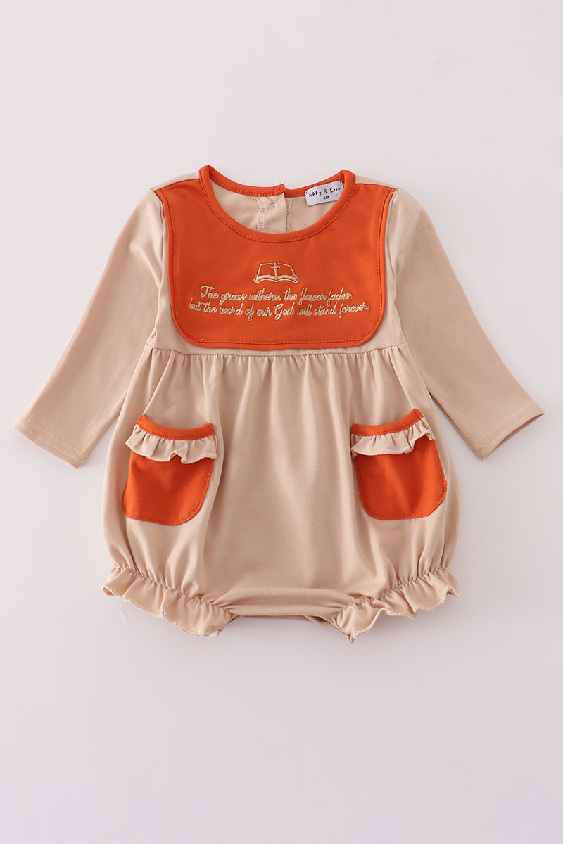 Rust isaiah embroidery bubble - Aaria Tees Aaria Tees