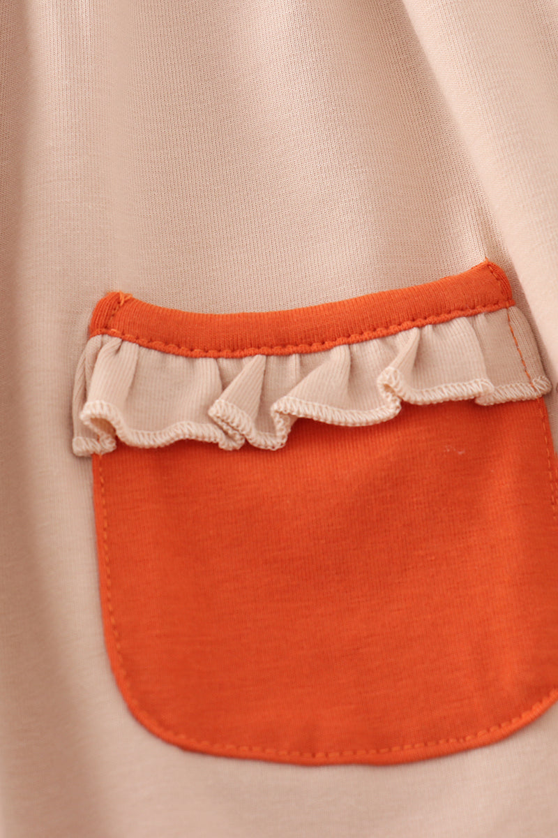 Rust isaiah embroidery dress - Aaria Tees Aaria Tees