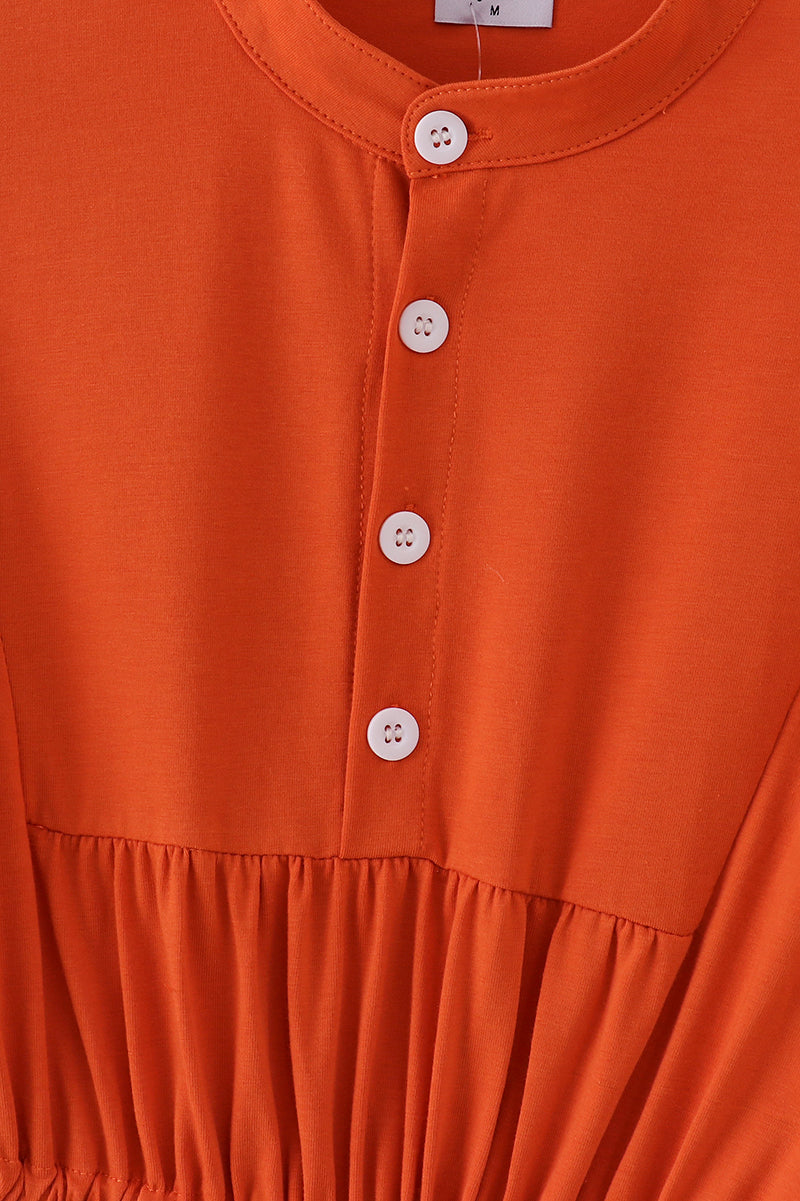 Rust tiered mom ruffle dress - Aaria Tees Aaria Tees