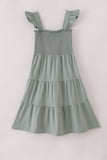 Sage smocked tiered mom dress - Aaria Tees Aaria Tees