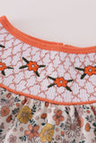 Floral embroidery smocked bloomer set - Aaria Tees Aaria Tees