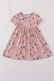 Purple floral print bamboo dress - Aaria Tees Aaria Tees