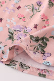 Purple floral print bamboo dress - Aaria Tees Aaria Tees