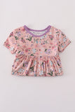 Purple floral print bamboo dress - Aaria Tees Aaria Tees