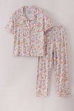 Pink pumpkin bamboo mom pajamas set - Aaria Tees Aaria Tees