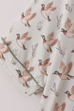 Green duck print bamboo mom pajamas set - Aaria Tees Aaria Tees