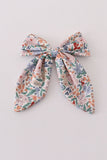 Blue floral print sailor bow - Aaria Tees Aaria Tees