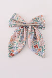Blue floral print sailor bow - Aaria Tees Aaria Tees