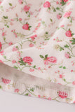 Pink rose hand smocked pants set - Aaria Tees Aaria Tees