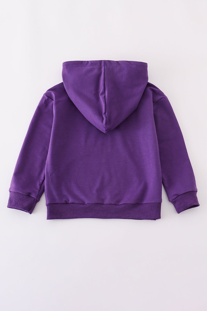 LSU glitter hoodie top - Aaria Tees Aaria Tees