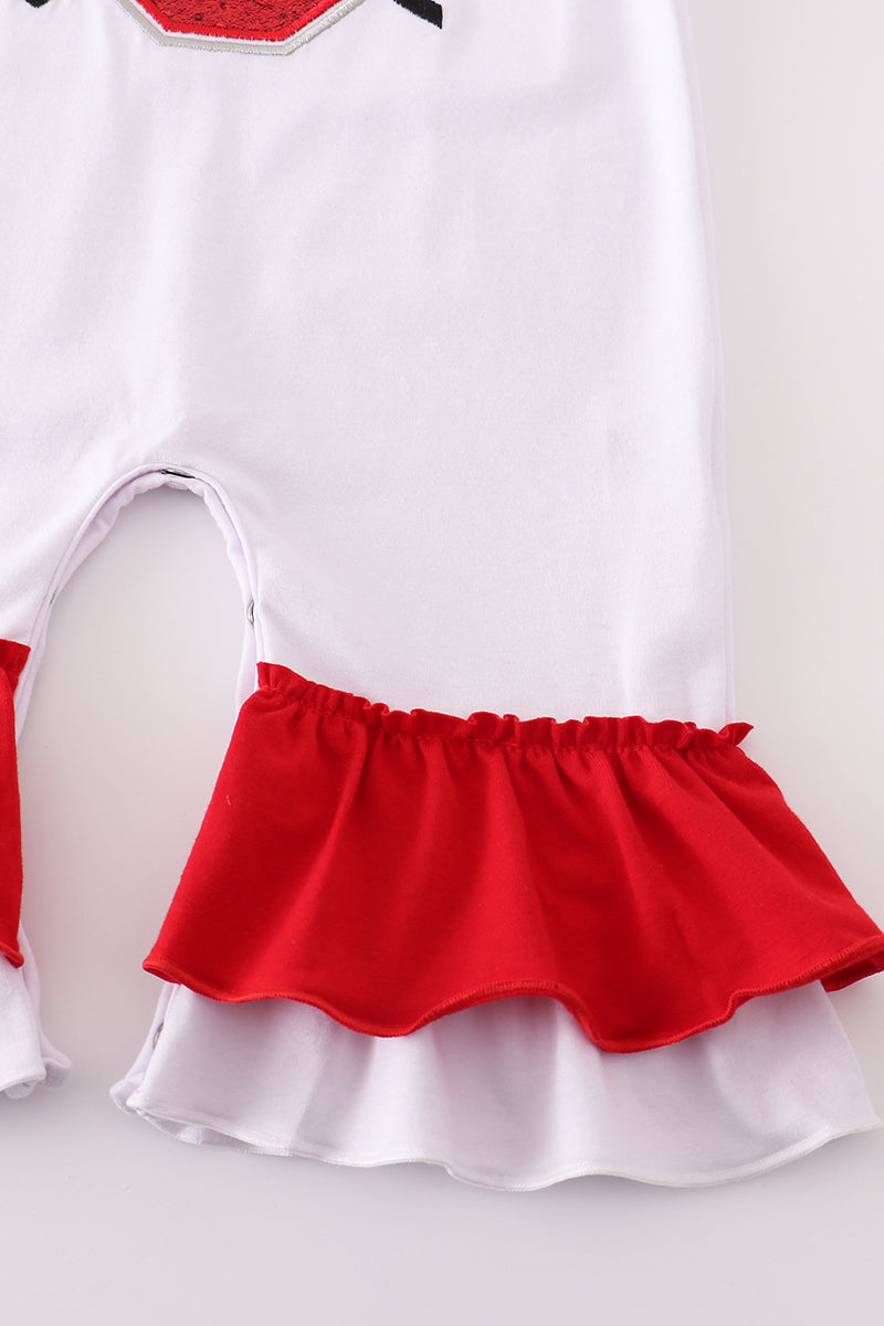 Ohio glitter ruffle romper - Aaria Tees Aaria Tees