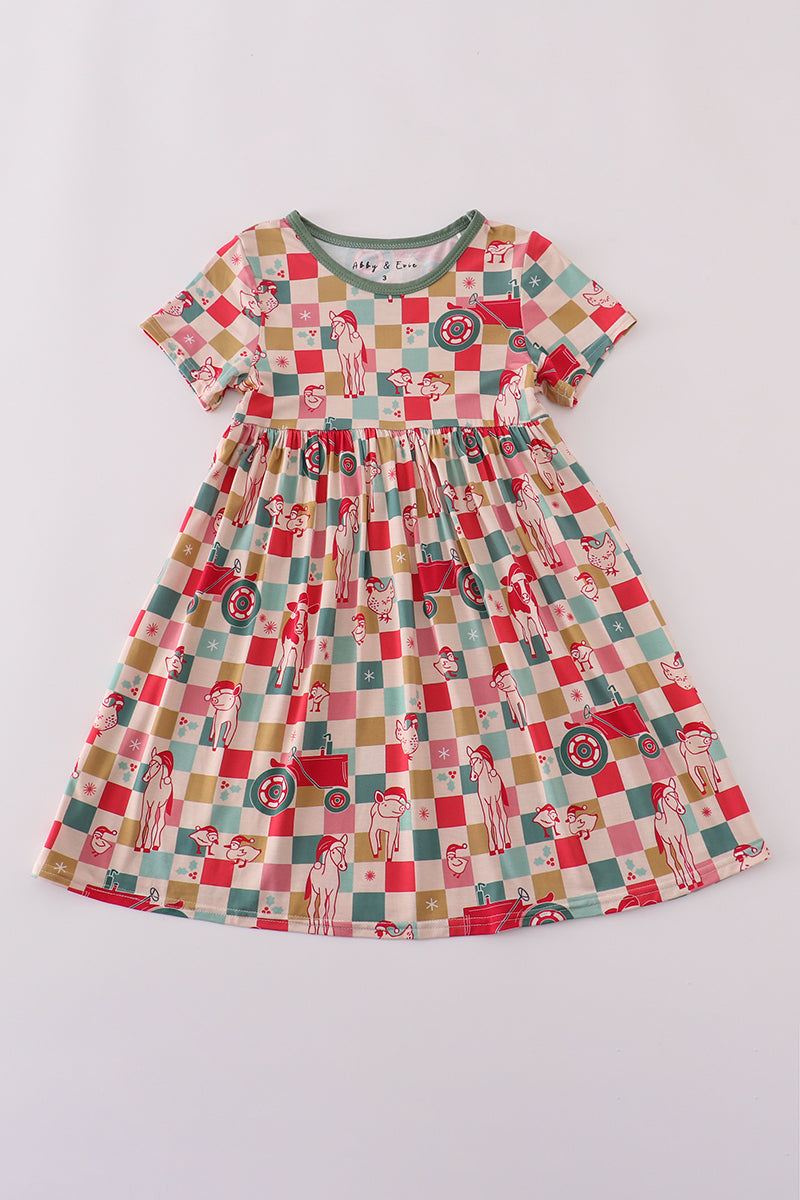 Checkered bamboo dress - Aaria Tees Aaria Tees