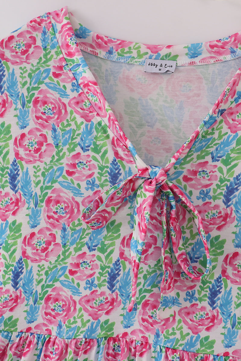 Pink paradise mom dress - Aaria Tees Aaria Tees