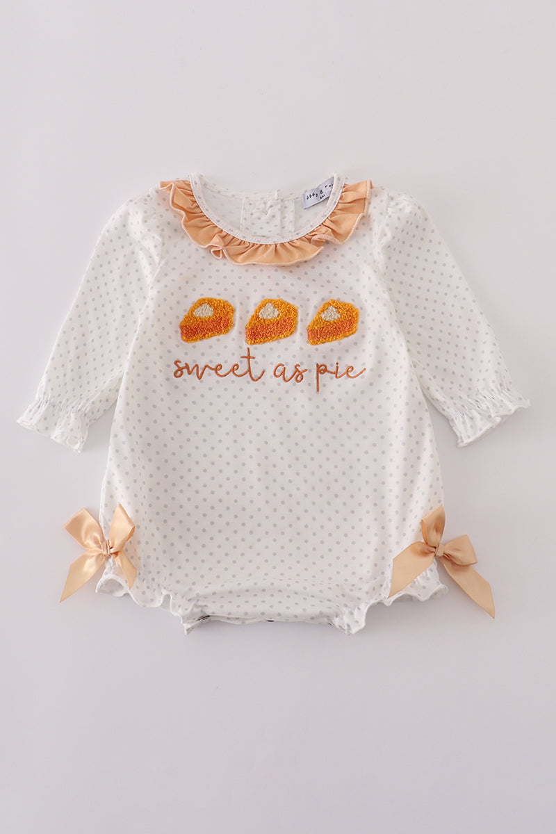 Sweet as pie french knot girl bubble - Aaria Tees Aaria Tees