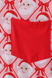 Red santa claus print bamboo mom gown - Aaria Tees Aaria Tees