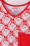 Red santa claus print bamboo mom gown - Aaria Tees Aaria Tees