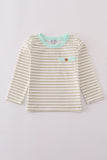 Khaki stripe top - Aaria Tees Aaria Tees