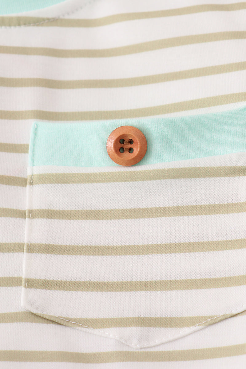Khaki stripe top - Aaria Tees Aaria Tees