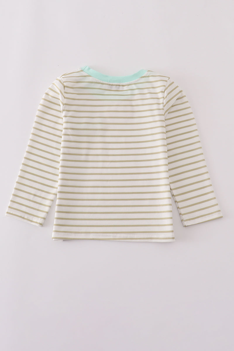 Khaki stripe top - Aaria Tees Aaria Tees