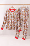 Santa milk biscuits bamboo mom pajamas set - Aaria Tees Aaria Tees