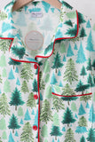 Green christmas tree print mom pajamas pants set - Aaria Tees Aaria Tees