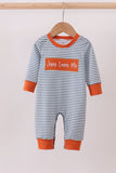 Jesus loves me embroidery boy romper - Aaria Tees Aaria Tees