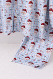 Blue santa claus bamboo dad pajamas set - Aaria Tees Aaria Tees