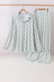Green christmas tree bamboo dad pajama set Aaria Tees