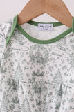 Green christmas tree print gown - Aaria Tees Aaria Tees