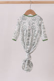 Green christmas tree print gown - Aaria Tees Aaria Tees