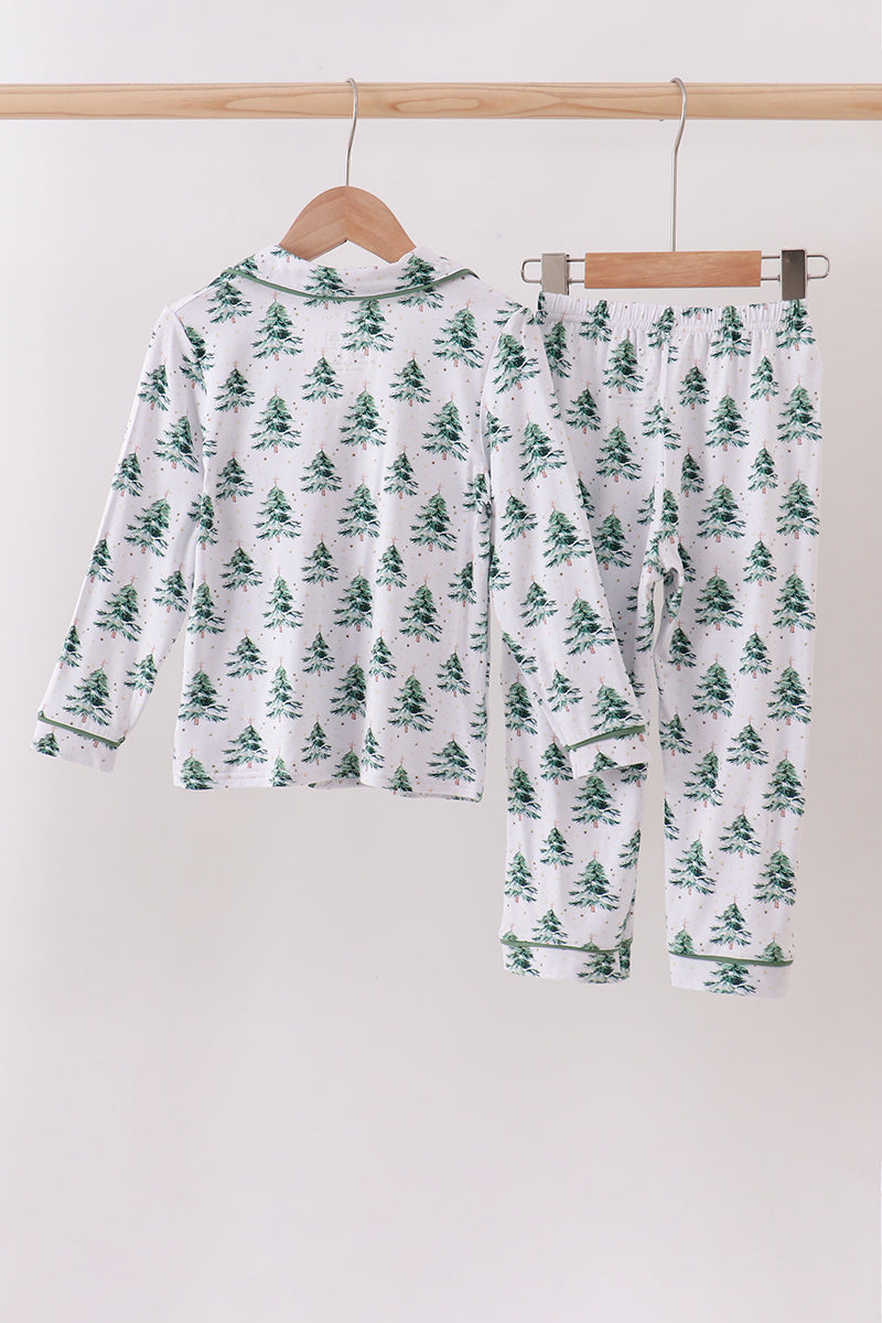 Green christmas tree bamboo mom&me pajama set - Aaria Tees Aaria Tees