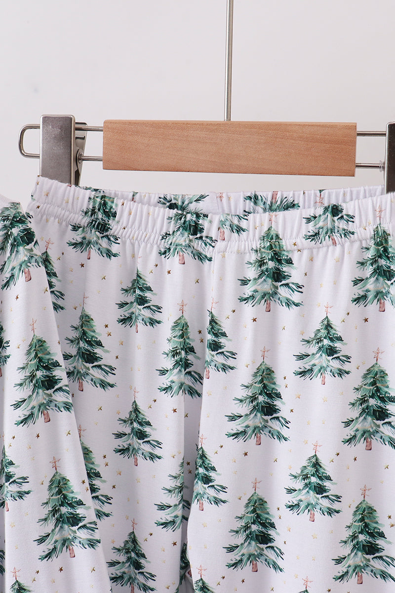 Green christmas tree bamboo mom&me pajama set - Aaria Tees Aaria Tees