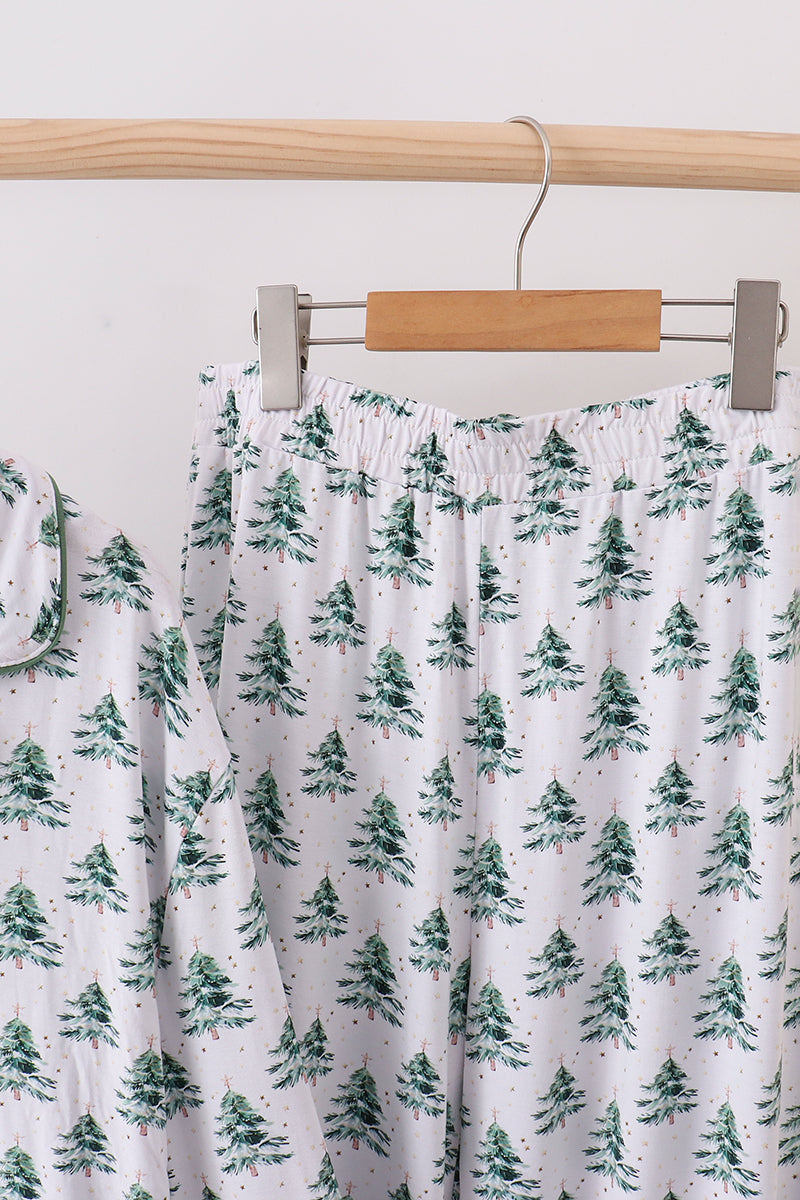 Green christmas tree bamboo mom&me pajama set - Aaria Tees Aaria Tees