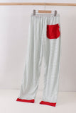 Sage gingham mom pajama pants - Aaria Tees Aaria Tees
