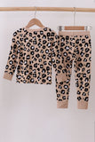 Brown leopard bamboo pajama set - Aaria Tees Aaria Tees