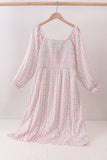 Floral tulip smocked mom dress Aaria Tees