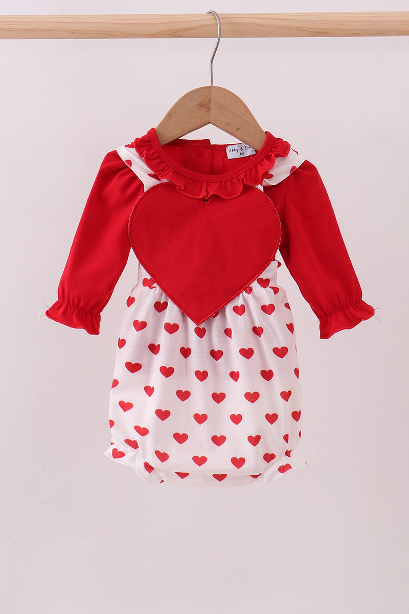 Red heart applique bubble set - Aaria Tees Aaria Tees