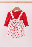 Red heart applique bubble set - Aaria Tees Aaria Tees