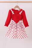 Red heart applique ruffle 2pc set - Aaria Tees Aaria Tees