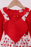 Red heart applique ruffle 2pc set - Aaria Tees Aaria Tees
