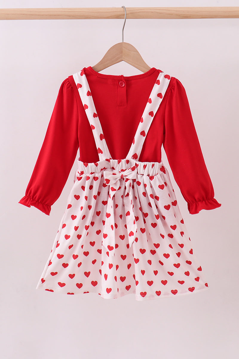 Red heart applique ruffle 2pc set - Aaria Tees Aaria Tees