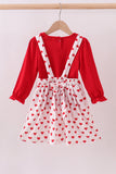 Red heart applique ruffle 2pc set - Aaria Tees Aaria Tees