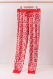 Red heart print bamboo pants Aaria Tees