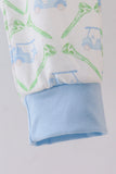 Blue golf cart embroidery pants set - Aaria Tees Aaria Tees