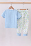 Blue golf cart embroidery pants set - Aaria Tees Aaria Tees