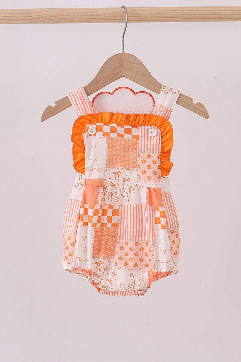 Orange Tennessee applique patchwork bubble - Aaria Tees Aaria Tees
