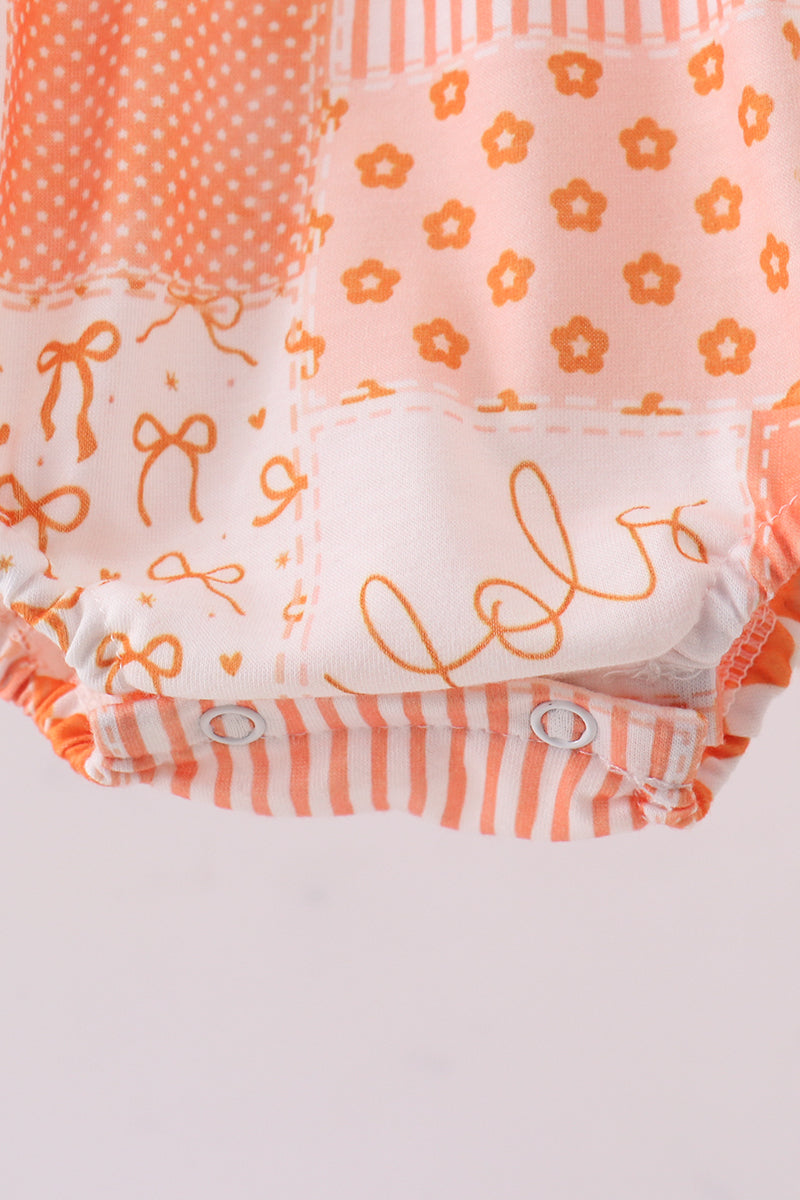 Orange Tennessee applique patchwork bubble - Aaria Tees Aaria Tees