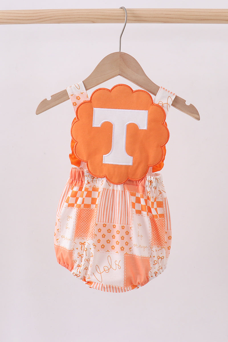 Orange Tennessee applique patchwork bubble - Aaria Tees Aaria Tees